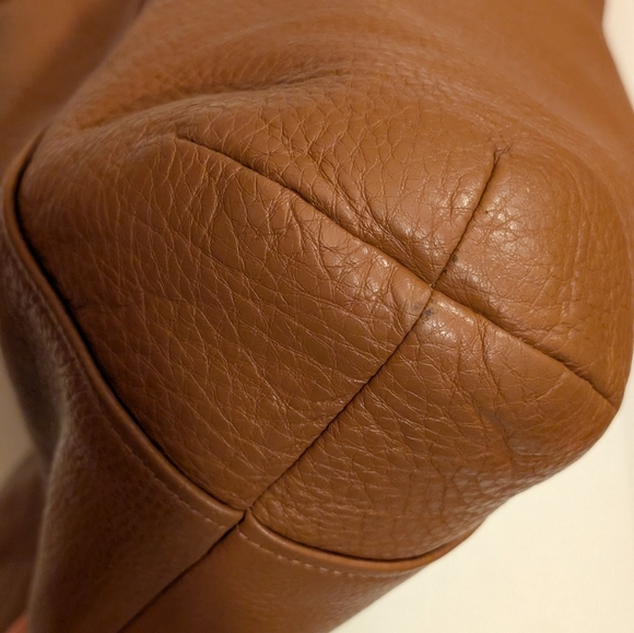 Coach Brown Pebble Leather Zip Top Park Hobo Shoulder Bag - Picture 10 of 11